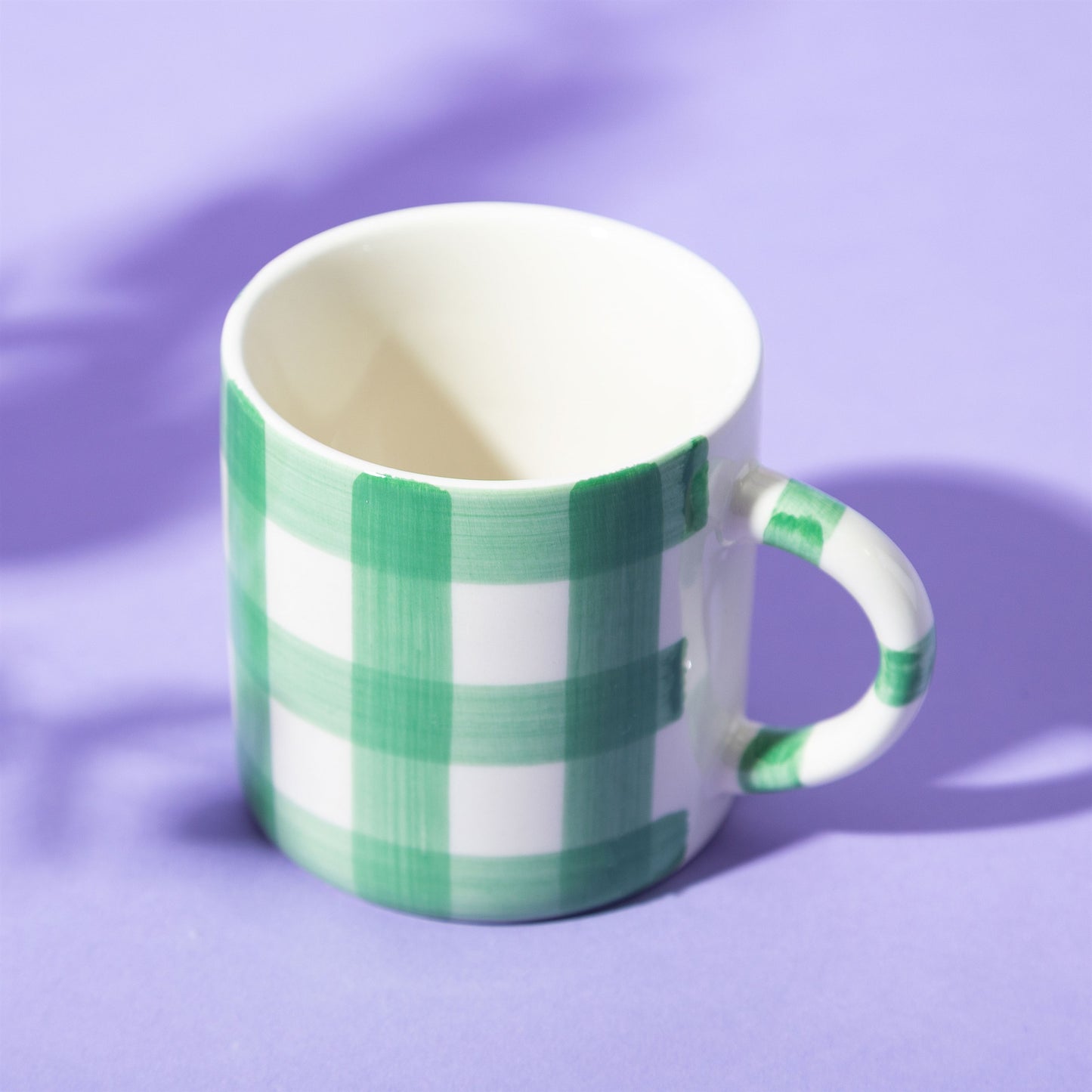 Gingham Mug Green