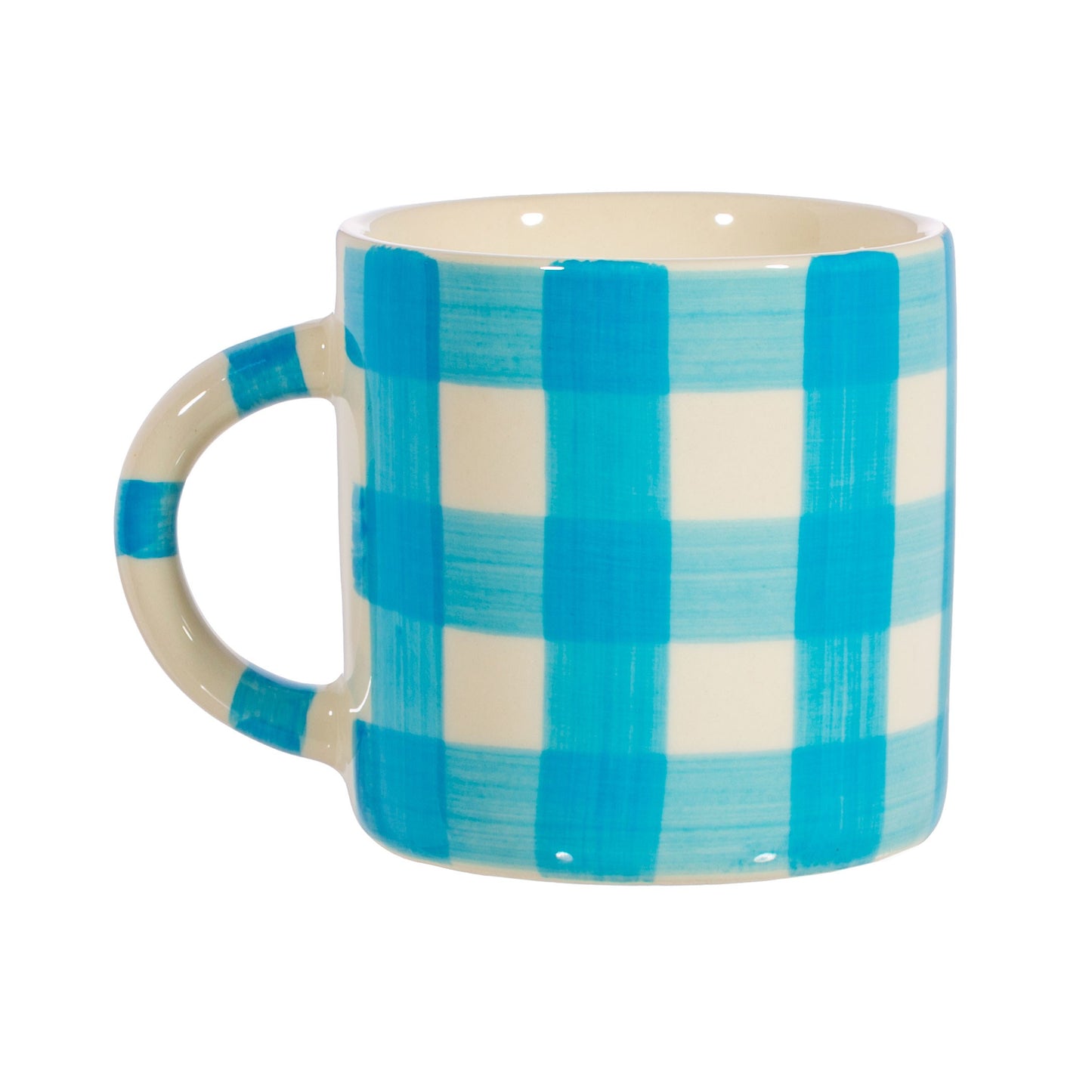 Gingham Mug Blue