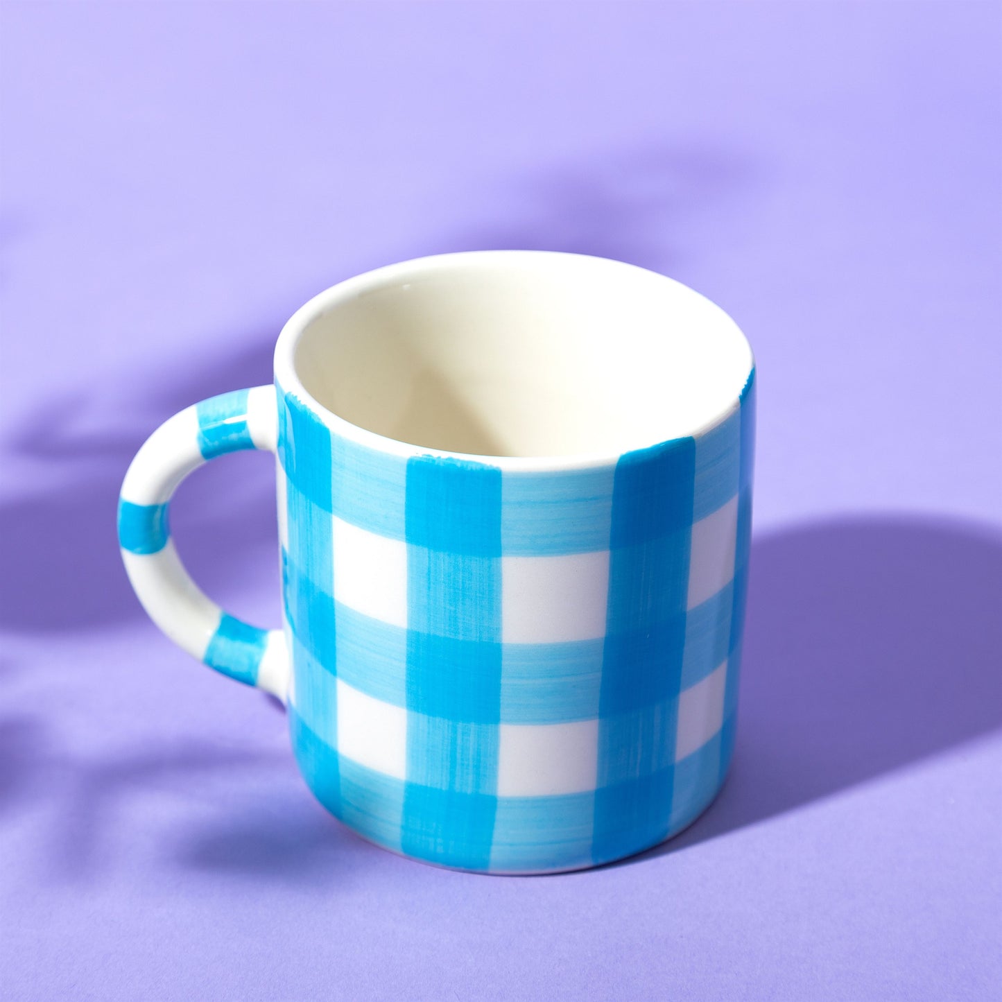 Gingham Mug Blue