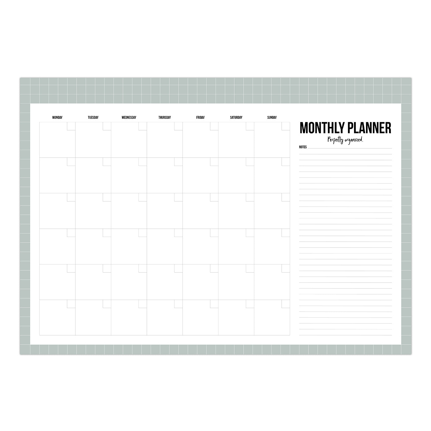 A3 Monthly Planner