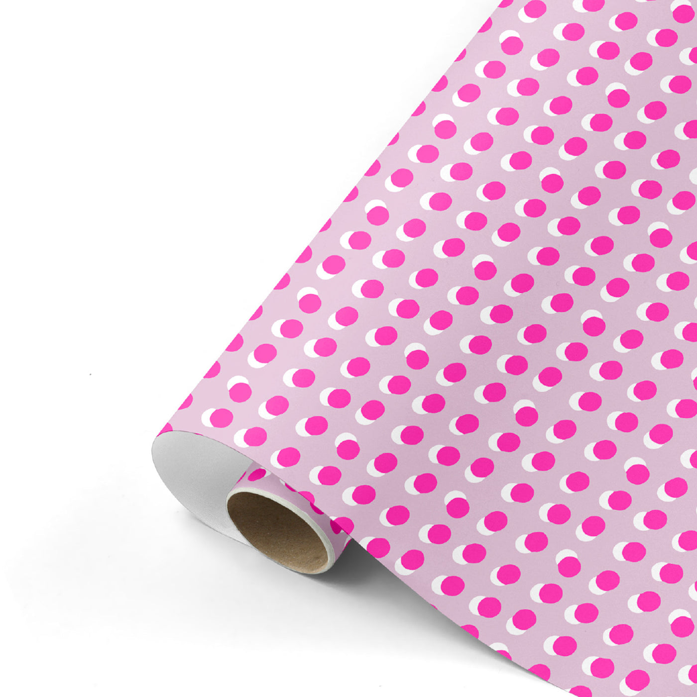 Gift wrapping paper Dots black/pink