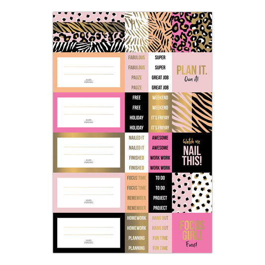 Sticker sheets Pink & Gold