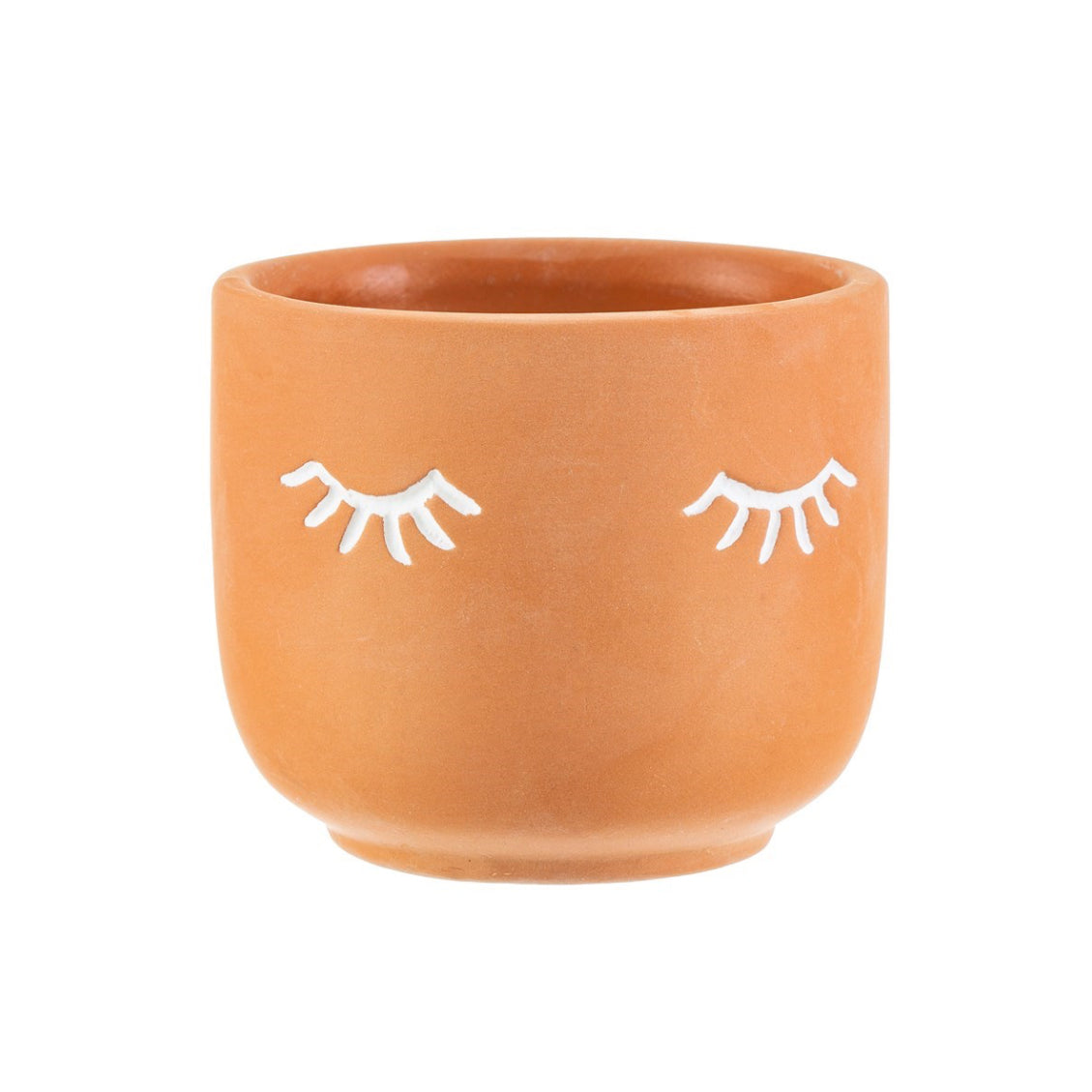 Mini Eyes Shut Terracotta Planter